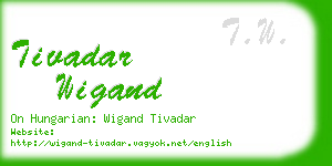 tivadar wigand business card